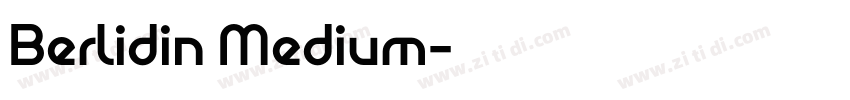 Berlidin Medium字体转换